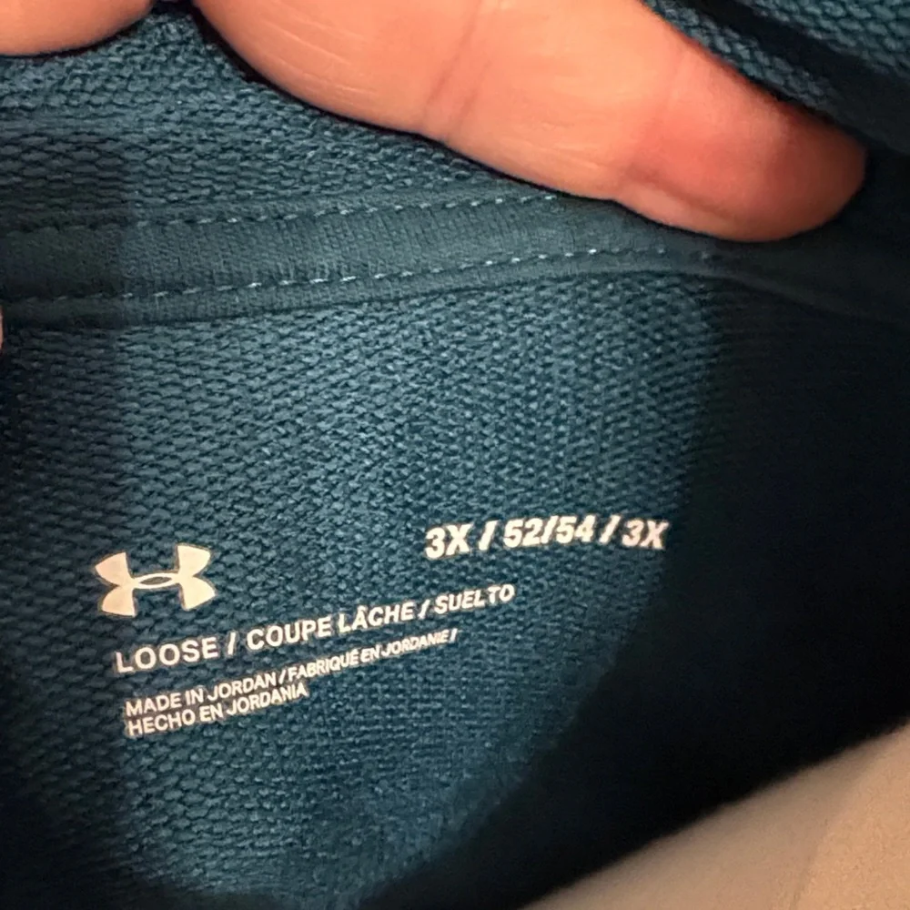 Under Armour Teal Hoodie with White Drawstrings - Picture 2 of 6